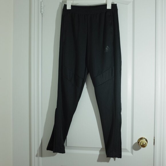 Adidas black aeroready jogger pants side zippers ankle size S - Picture 2 of 16